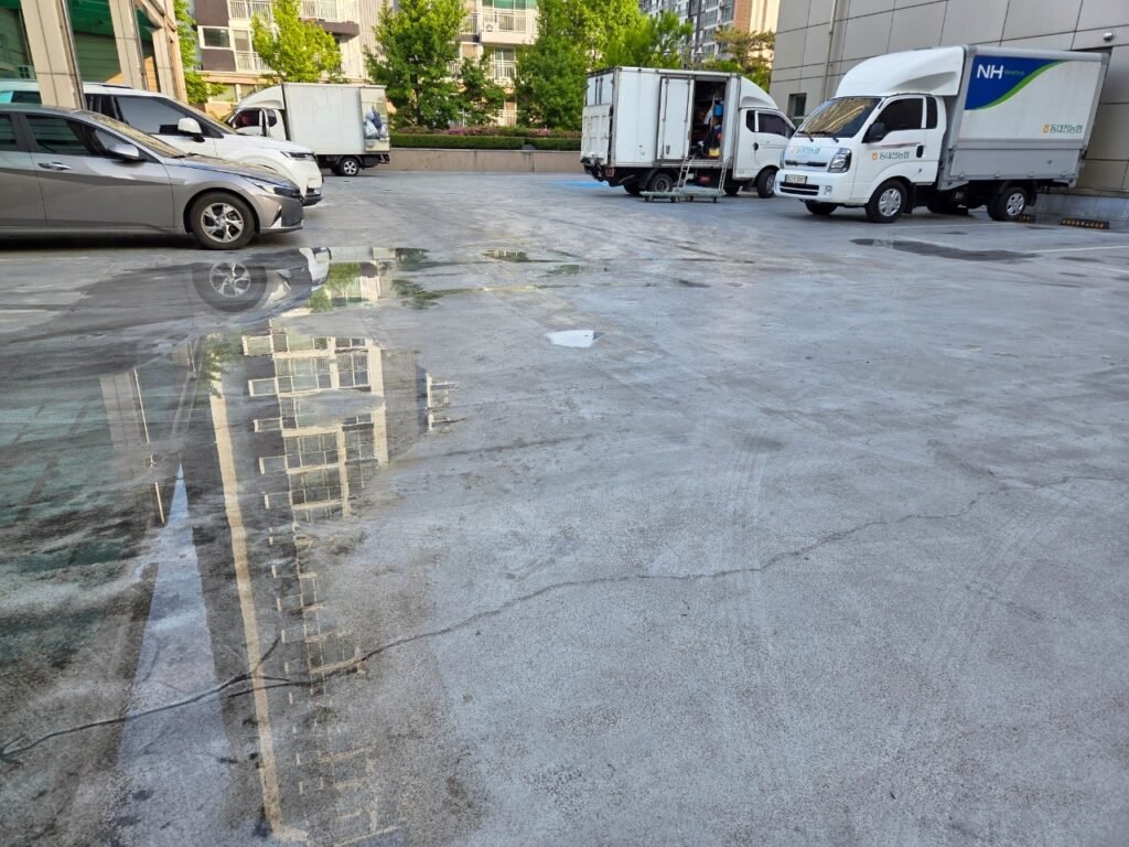 시공 전 옥상 주차장 콘크리트 바닥